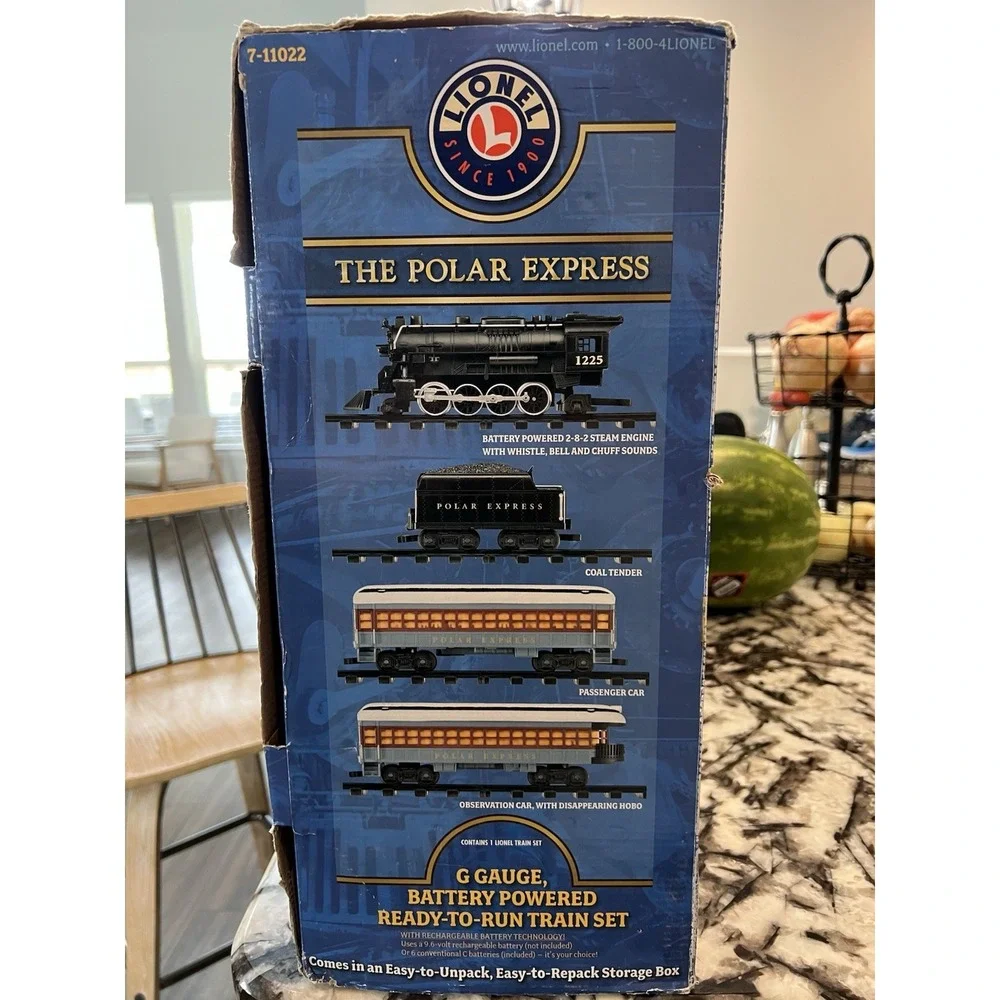 Lionel The Polar Express G-Gauge Train Set 7-11022 Battery Powered Ready-to-Run